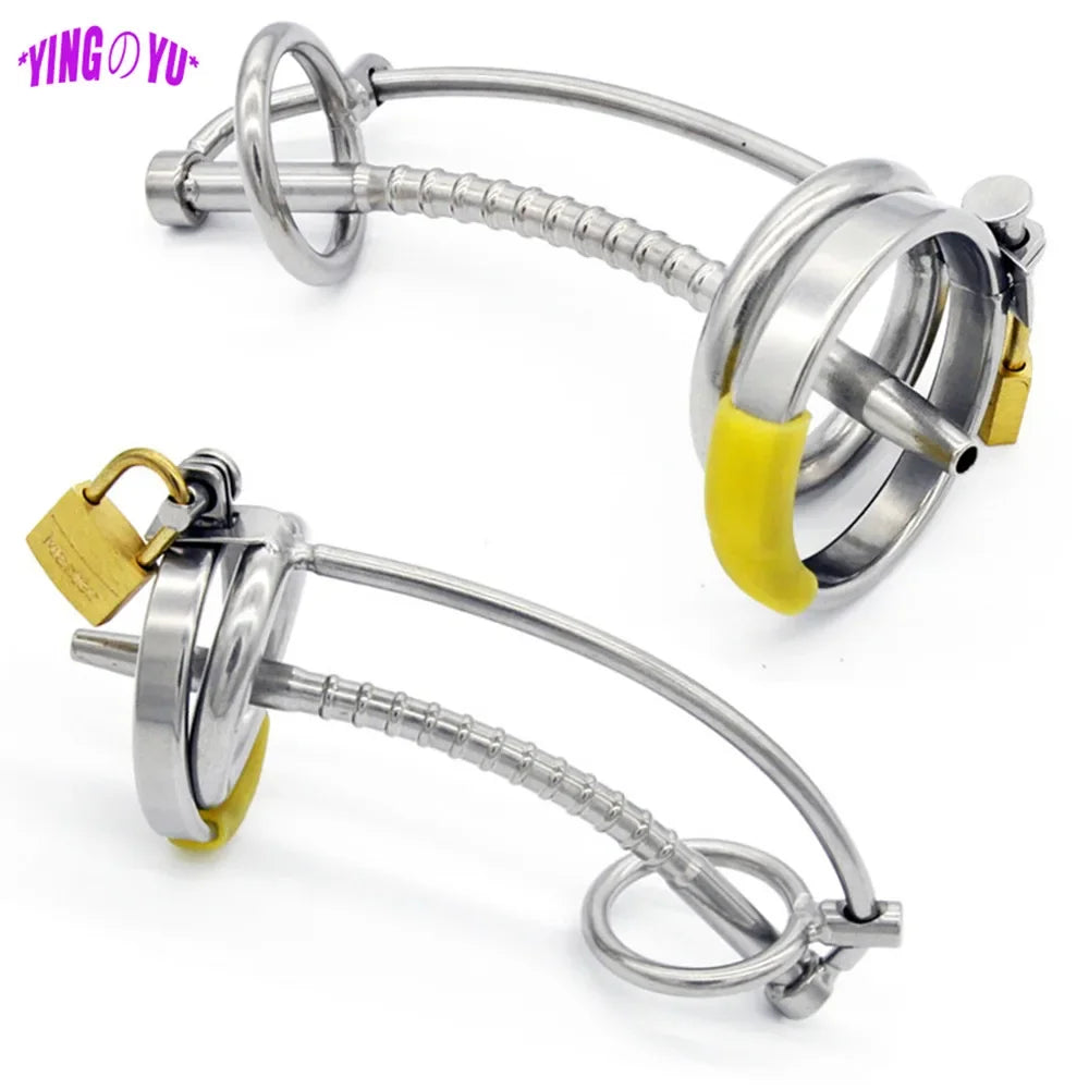 Stainless Steel Male Penis Cage Metal Chastity Device Erotic Urethral Lock Cock Ring Men's Adult Goods Erotic Products Sexyshop luvshop24