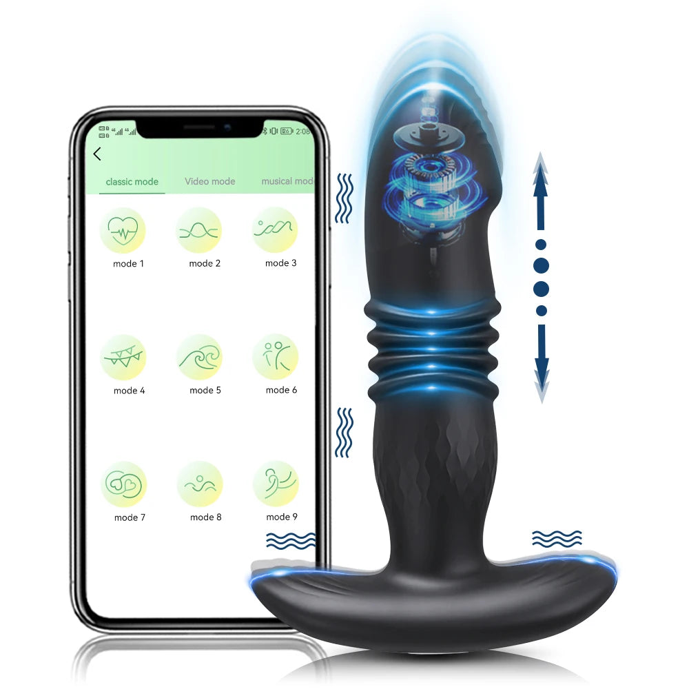 Telescopic Vibrating Butt Plug Anal Vibrator Wireless Remote Sex Toys for Women Ass Anal Dildo Prostate Massager Men Buttplug luvshop24