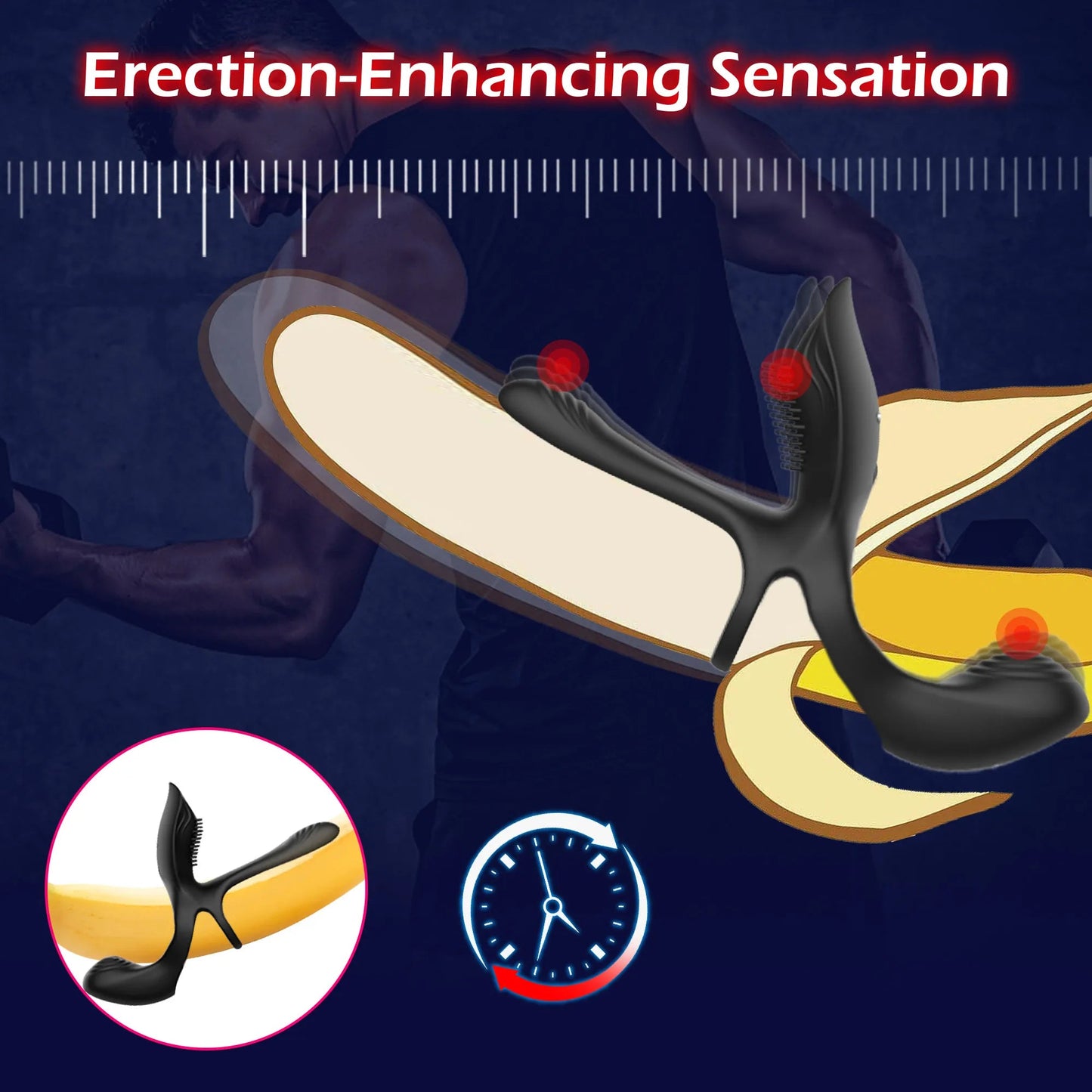 Kushor Vibrating Cock Ring Sex Toy Adult Goods For Men Ejaculation Delay Penis Extender Enlargement Male Massager Vibrator Gay luvshop24