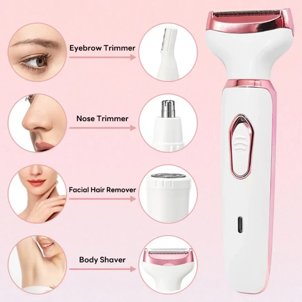 4 In 1 Portable Electric Haircut Trimmer epilator woman facial intimate area for body hair removal Gifts For Women luvshop24