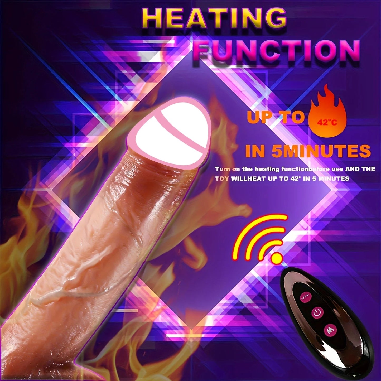 Adult Dildo Heated Vibrator Realistic Telescopic Vibrating Penis Vagina Masturbation Sex Toys For Women Penetration Anal Plug luvshop24