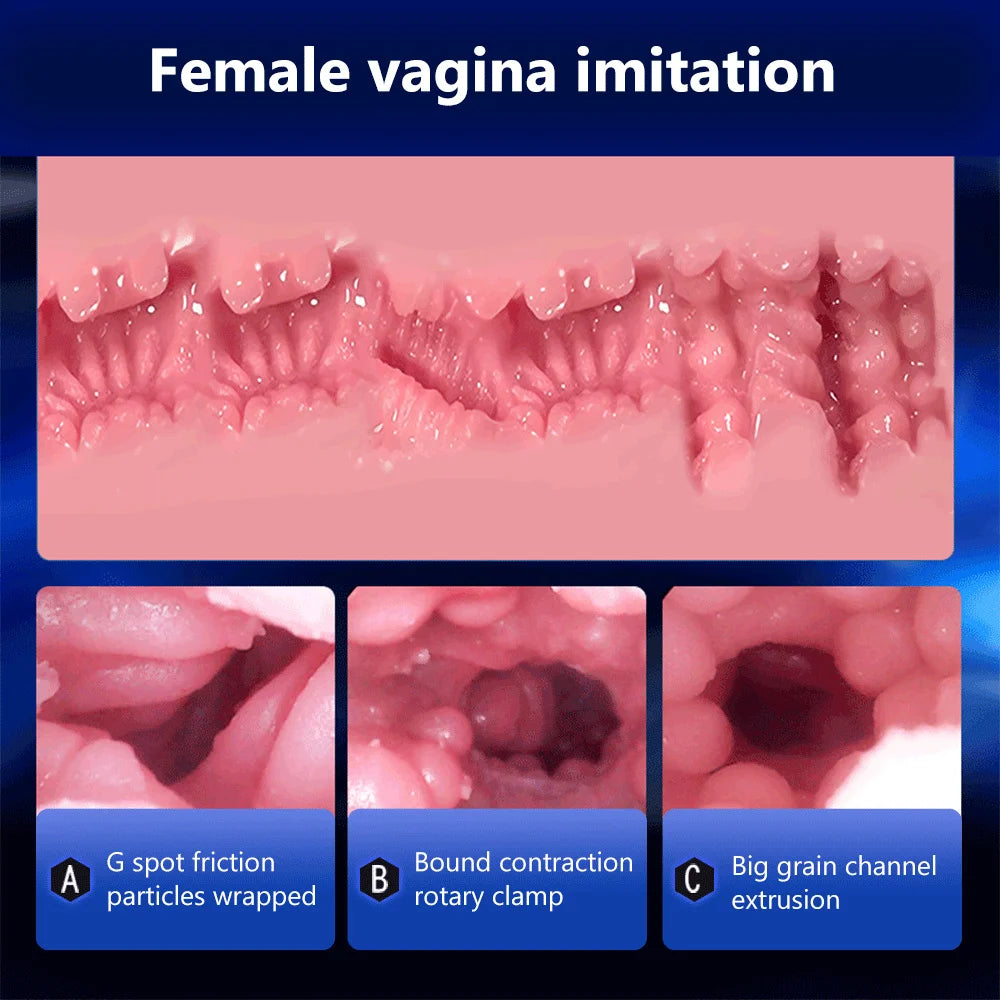 Automatic Sucking Masturbator Cup For Men Realistic Vagina Pussy Blowjob Oral Sucktion Masturbation Cup Vibrator Adult Sex Toys luvshop24