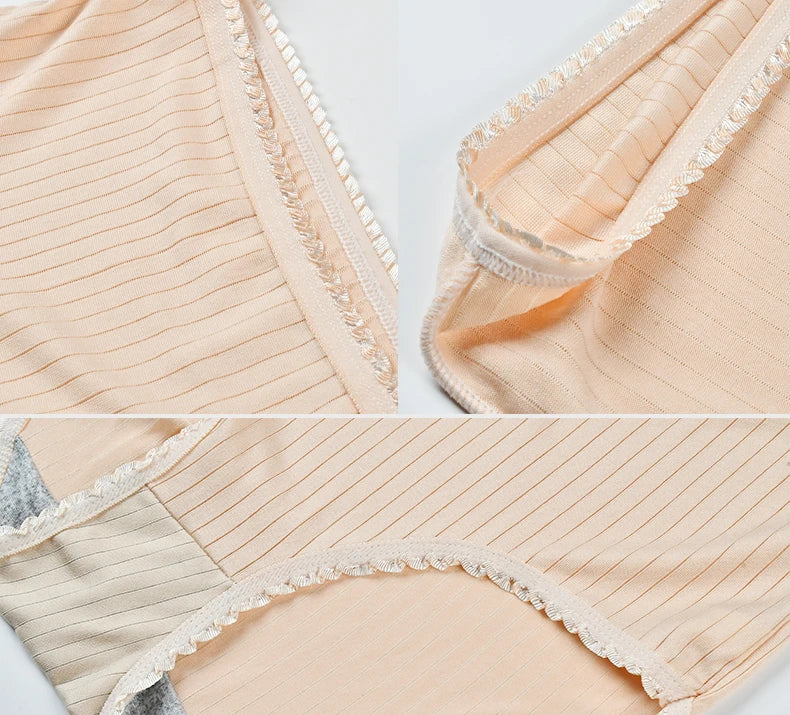 8pcs/lot Women Panties Milk Silk Girls Plus Size Underwear High Waist Briefs Breathable Solid Color Female Lingerie 38-100KG luvshop24