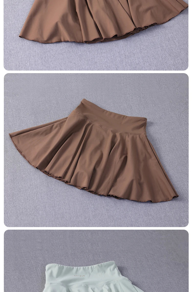 Yoga Wear Athletic Skorts Running Workout Sports Skirts High Waisted Pleated Tennis Skirt for Women luvshop24