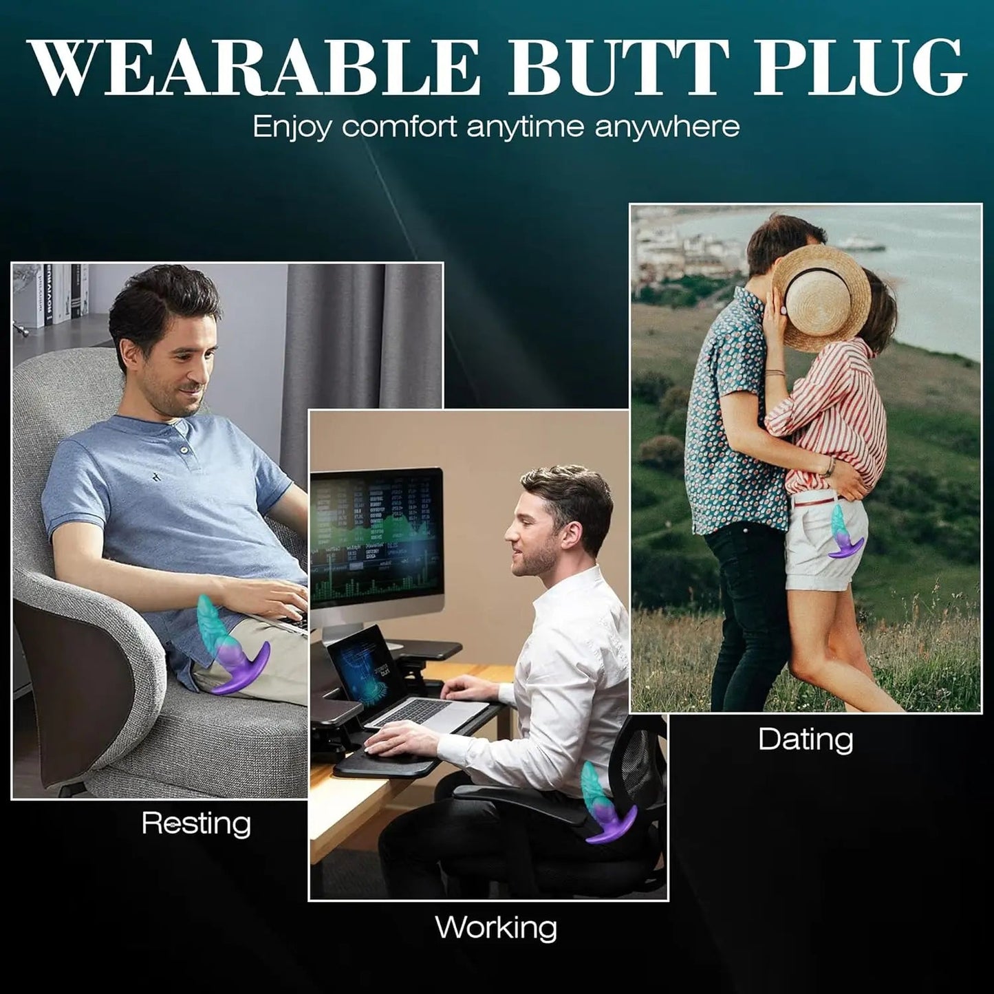 Wearable Anti Drop Soft Anal Plugs Prostate Massage Liquid Silicone Huge Butt Plug Anal Training Comfortable To Wear Butt Plug luvshop24