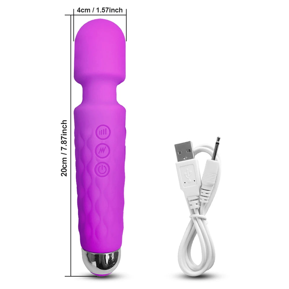 G spot Clitoris Stimulator Vibrator Adult Supplies for Women Powerful 20 Modes Clit Massager Female AV Magic-Wand Erotic Toys luvshop24