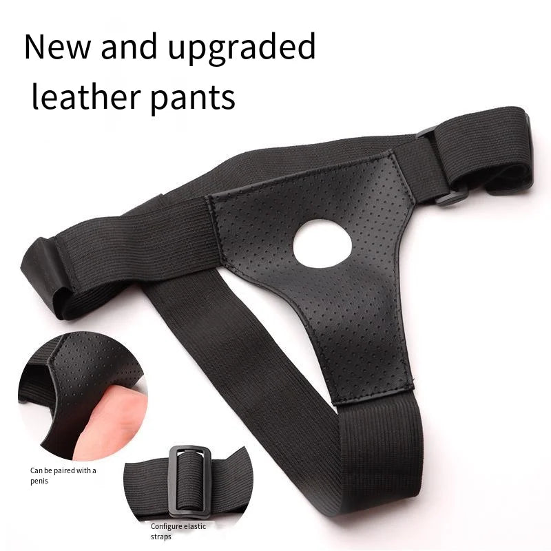 New Black Leather Dildos Pants Erotic Sex Toys for Lesbian Wearable Penis Panties Strap on Adult Game luvshop24
