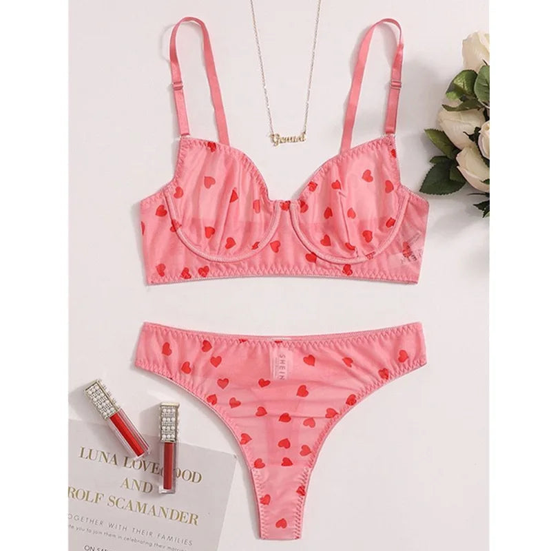 Female Lingerie Sexy Lingerie for Women Body Shorts Push-up Bra Fancy Woman Underwear Transparent Intimate Lingerie Set luvshop24