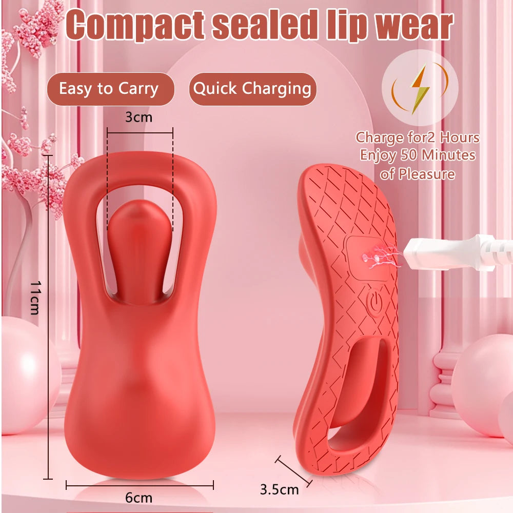 Wearable APP Controlling Tongue Vibrator 9 Vibration Panties Clitoral Double Stimulation Massager Penetration Female Adult Toys luvshop24