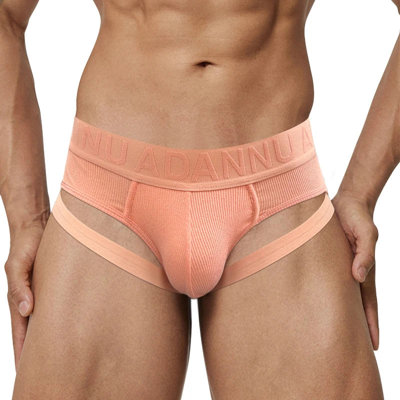 CMENIN Sexy Leg Strap Mens Sports Fitness Briefs Male Underwear Gays Slip Bikini Jockstrap Underpants Cotton Homme Bikini Briefs luvshop24