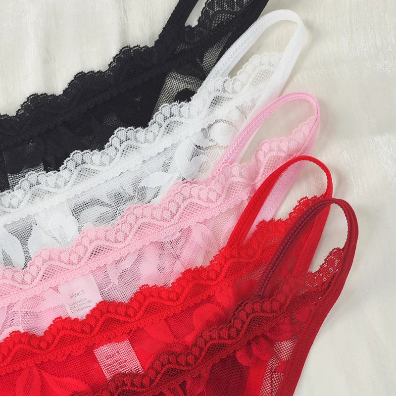 5pcs/pack Low Rise Sexy Lace Women G-string Solid Elegant Floral Panties Sexy Lingerie Comfortable Lady Thongs New Underwear luvshop24