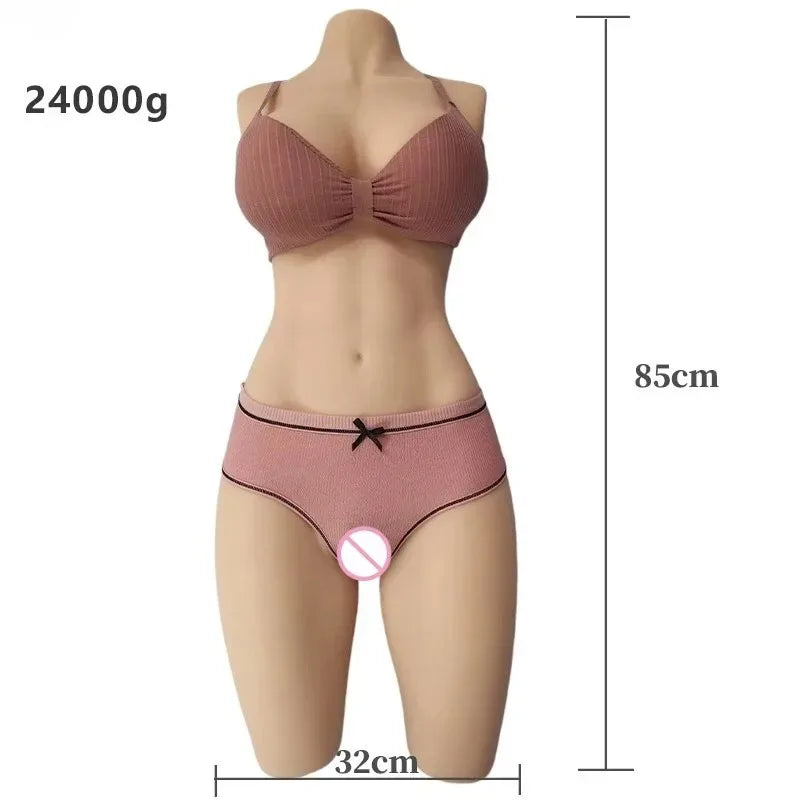 TPE Silicone Testicular Vaginal Double Combination, Half Body, Transgender, Penis, Female Vagina, Anus, Chest, Sexual Experience luvshop24
