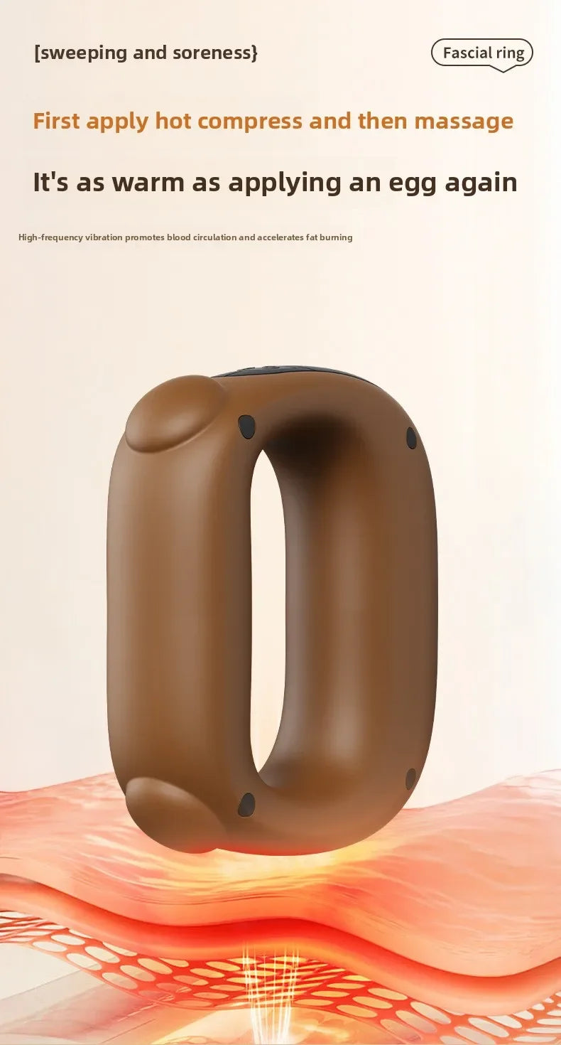 Vibration Fascia Massage Ring Portable Mini Shaking Machine for Shoulder Neck Back Pain Relief Yoga Massager luvshop24