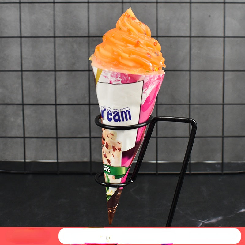 1pc/lot Simulation Ice Cream Cone Dessert Ice Cream Milk Tea Shop Decoration Fake Fruit Ice Cream Props Decoration Model DIY luvshop24