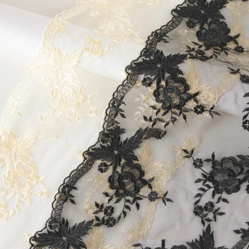 1 Yard Underwear Women Lace Fabric For Bra Dress Craft Trim Sewing Accessories Lace Tulle Embroidered Mesh Lace Drop Shipping luvshop24