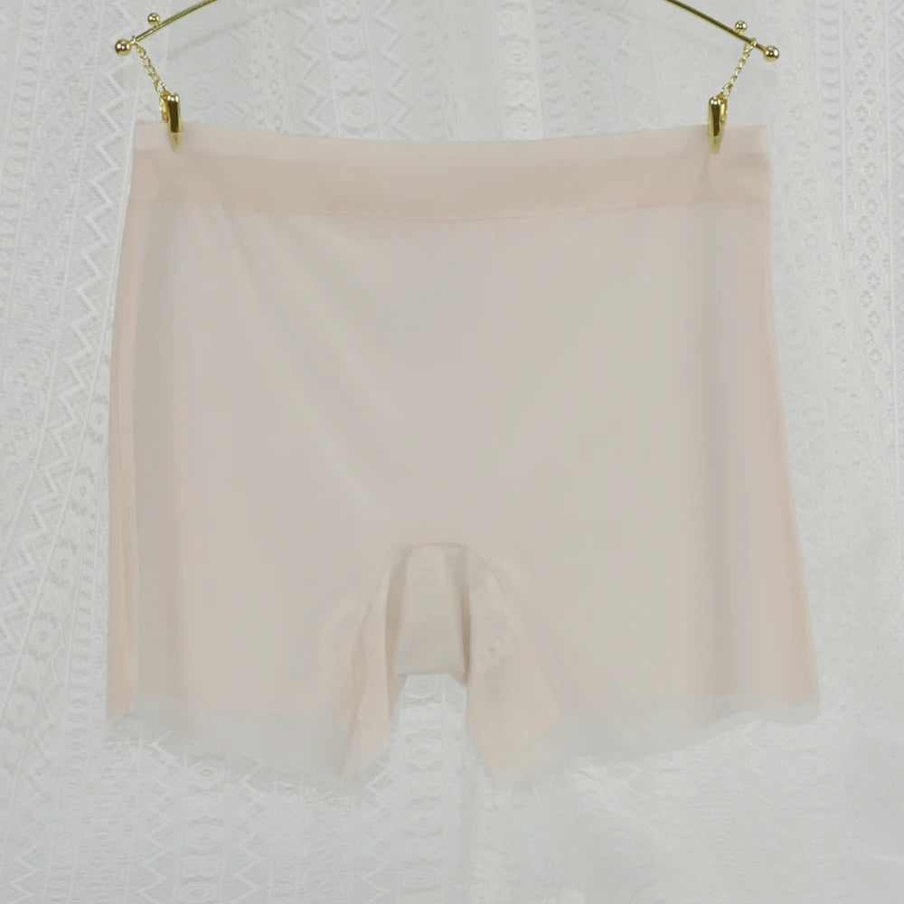 1pc Summer Ice Silk Ultra-thin Boxer Underwear Women Seamless High Waist Panties Plus Size Quick Dry Female Safety Short Pants luvshop24