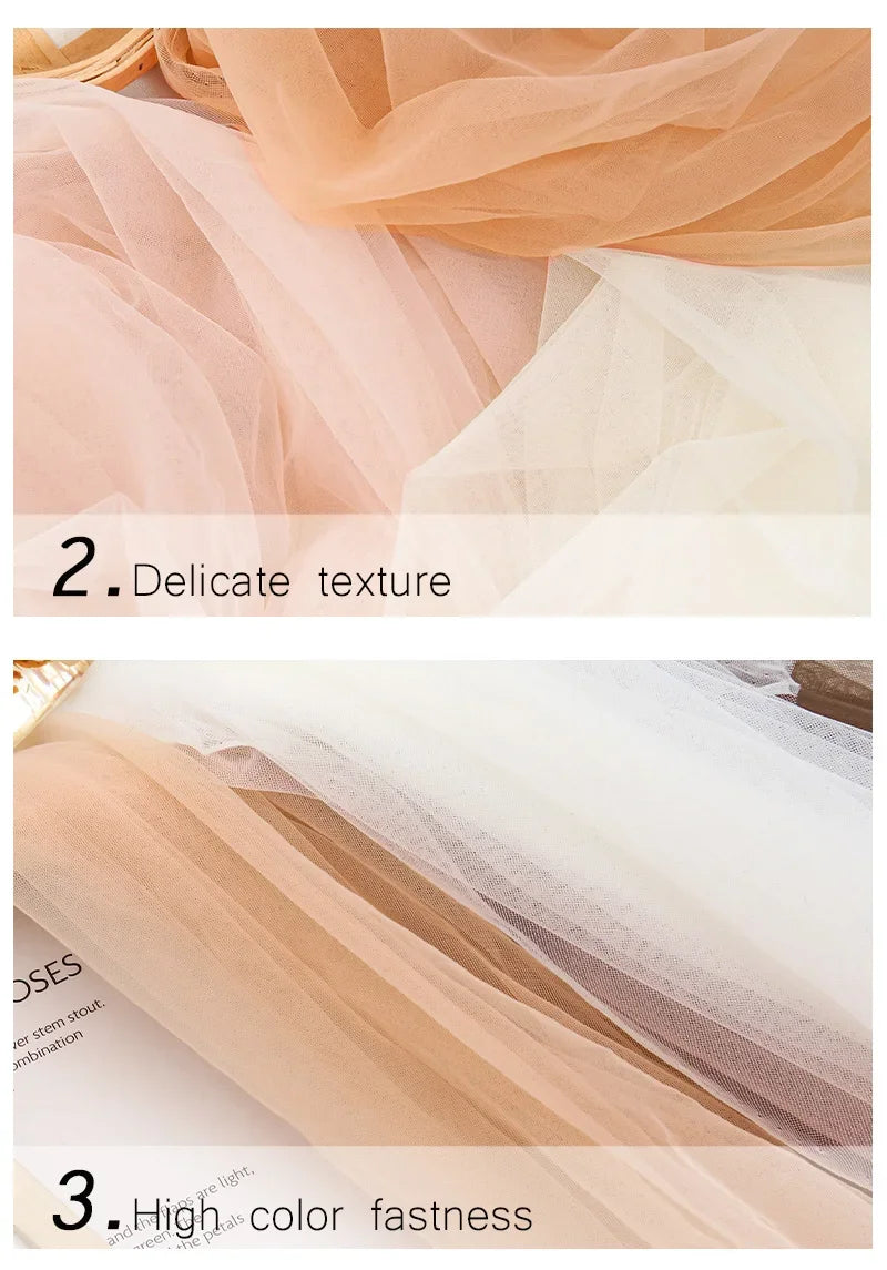 0.5/2/5m Low Stretch Corsetry Fabric Premium Strong Net Soft Nude Tulle for Corset,Power Mesh,DIY Women Dress,Bridal Veil Sewing luvshop24