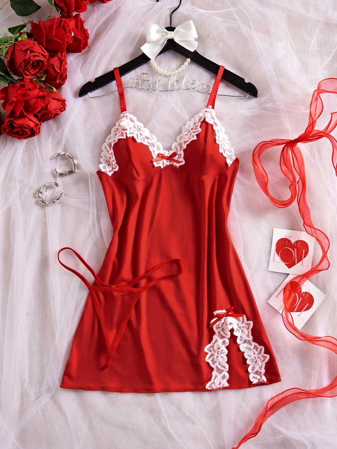 Women's Underwear Sexy Lingerie Set Erotic Nightdress Sexy Lace Sleepwear Solid Slim Soft Dresses Erotic Sleepwear & Thongs luvshop24