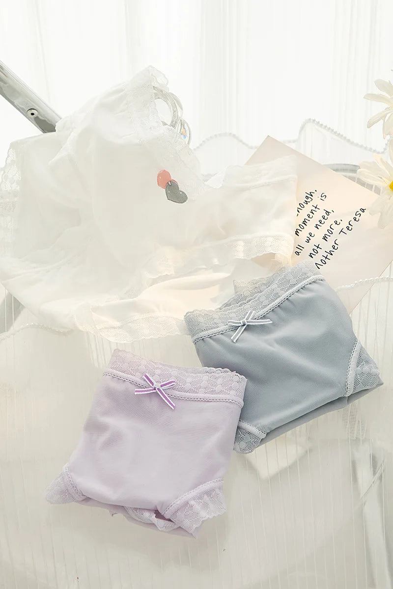 L-XL Women's Underwear Panty Sexy Lace Panties Girls' Fashion Ice Silk Briefs Middle Waist Seamless Underpants Female Lingerie luvshop24