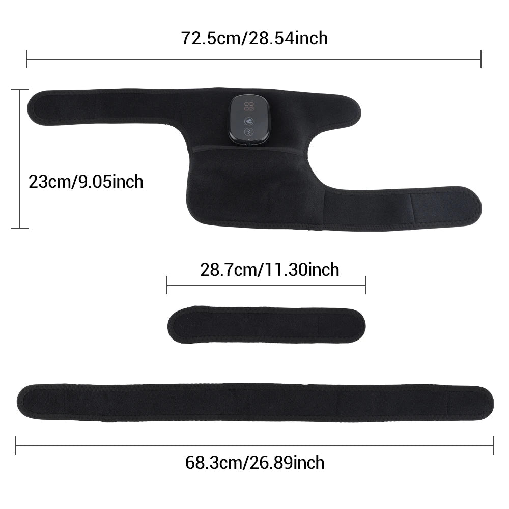 3 in 1 Electric Heating Massage Belt Knee Shoulder Vibrator Hot Compress Joint Physiotherapy Support Brace Arthritis Pain Relief luvshop24