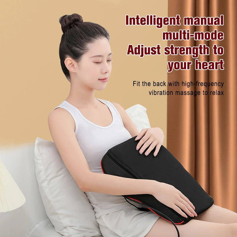 Portable Massager, Waist Massager, Full-body Muscle Relaxer, Car-portable Backrest Vibration Comfort Massager luvshop24