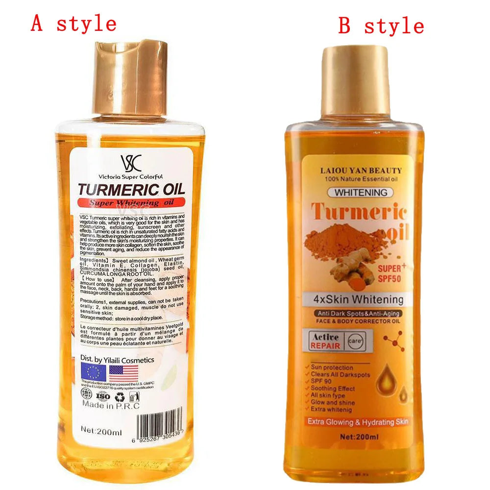 Turmeric Essential Oil Facial Body Massage oil Moisturizing Diffuser Aromatherapy Brightening Smoothing Body Face Skin Care 200m luvshop24