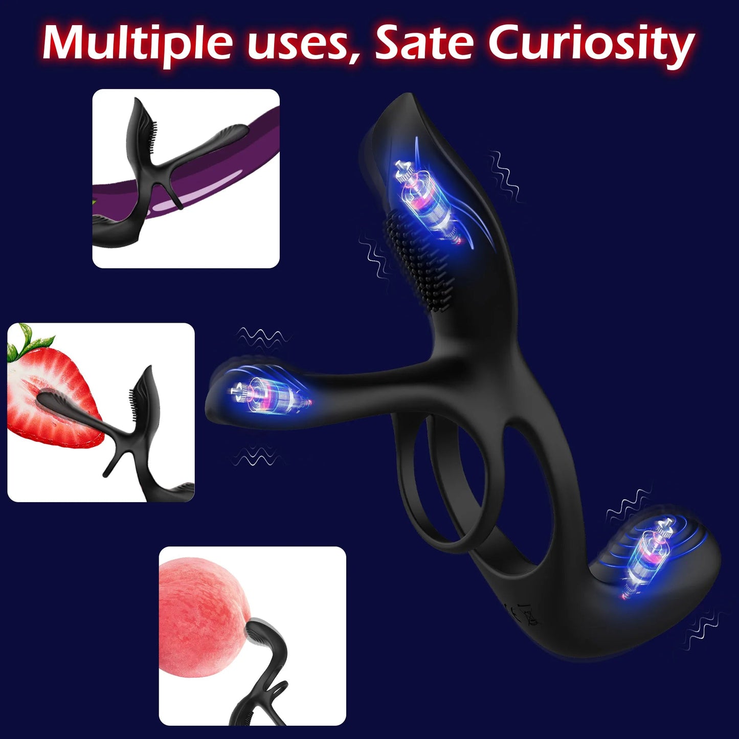 Kushor Vibrating Cock Ring Sex Toy Adult Goods For Men Ejaculation Delay Penis Extender Enlargement Male Massager Vibrator Gay luvshop24