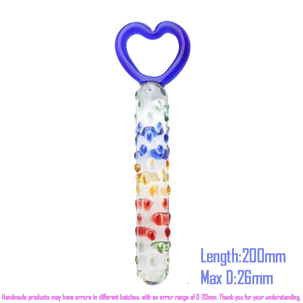 Pyrex Glass Dildo 195x33mm Fake Penis Crystal Anal Beads Butt Plug Prostate Massager G Spot Female Masturbation Toys luvshop24