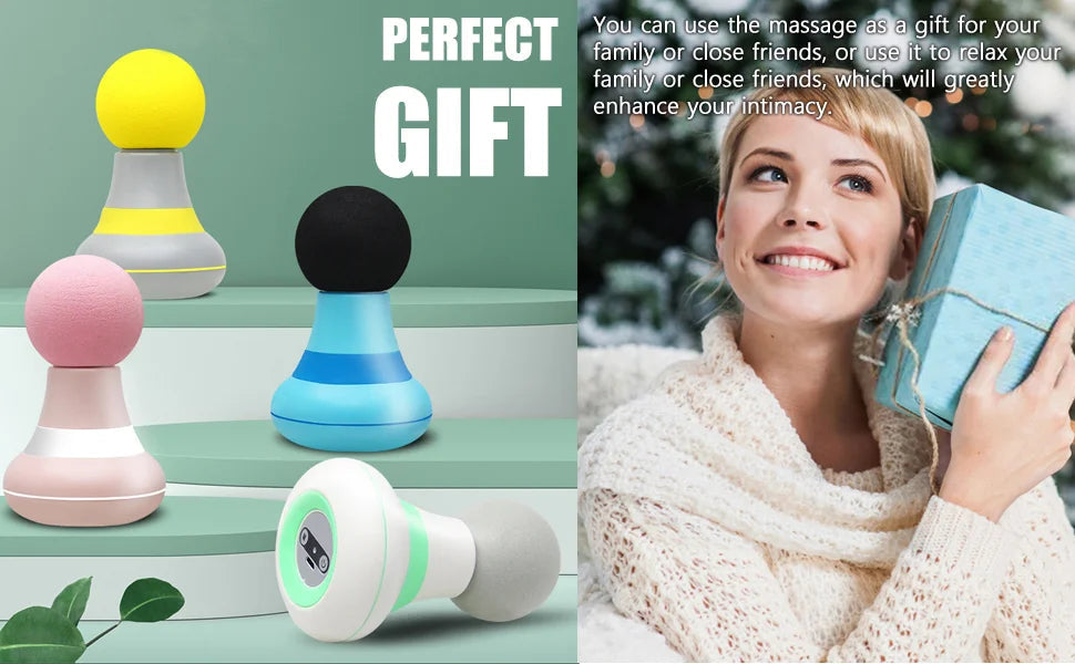 Upgrade 2.0in*4.5in - Mini Electric Handheld Massager Wand, Powerful 6 Speed Vibration Modes,Cordless Handheld and Portable,Suit luvshop24