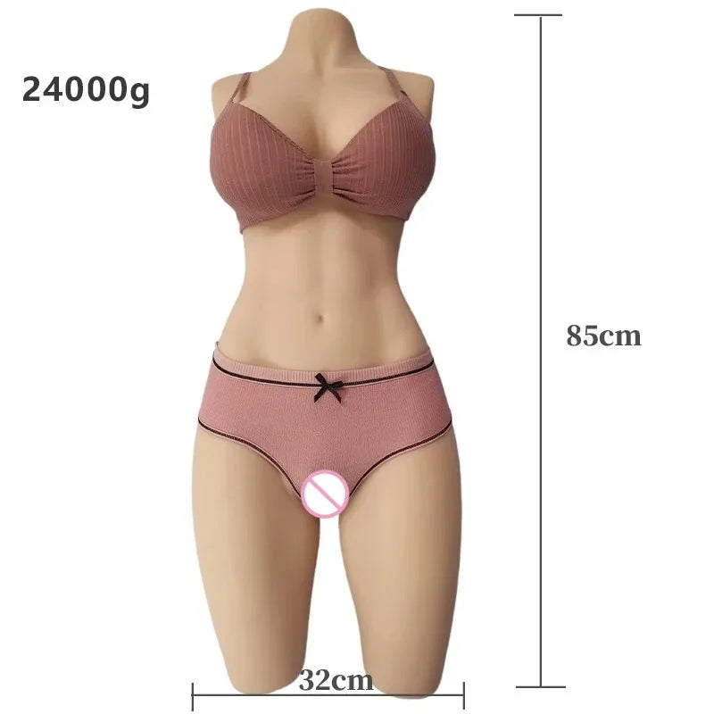 TPE Silicone Testicular Vaginal Double Combination, Half Body, Transgender, Penis, Female Vagina, Anus, Chest, Sexual Experience luvshop24