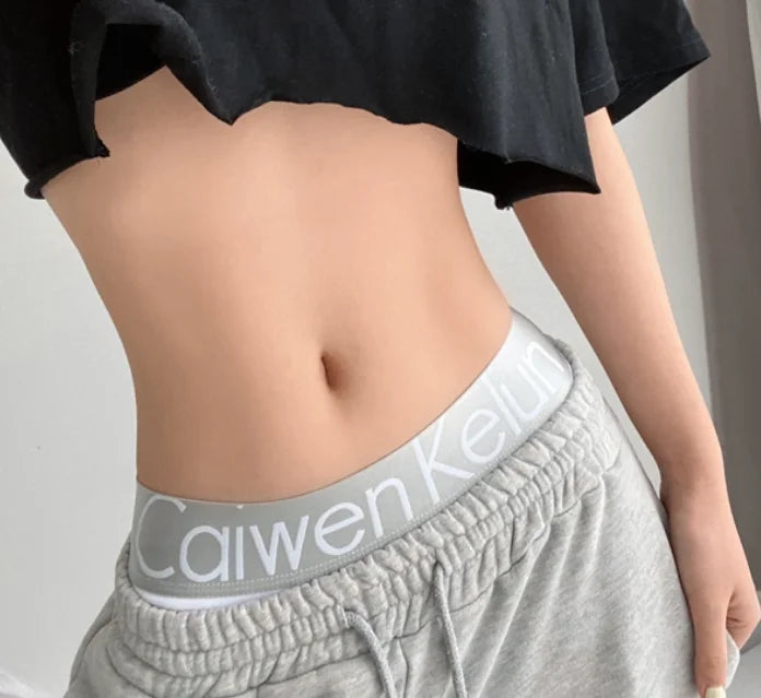 Ladies Breathable Cotton Knickers Elastic Silver Edged Belt Women's Underpants Sexy Wrap Buttocks Panties Seamless Girls Briefs luvshop24