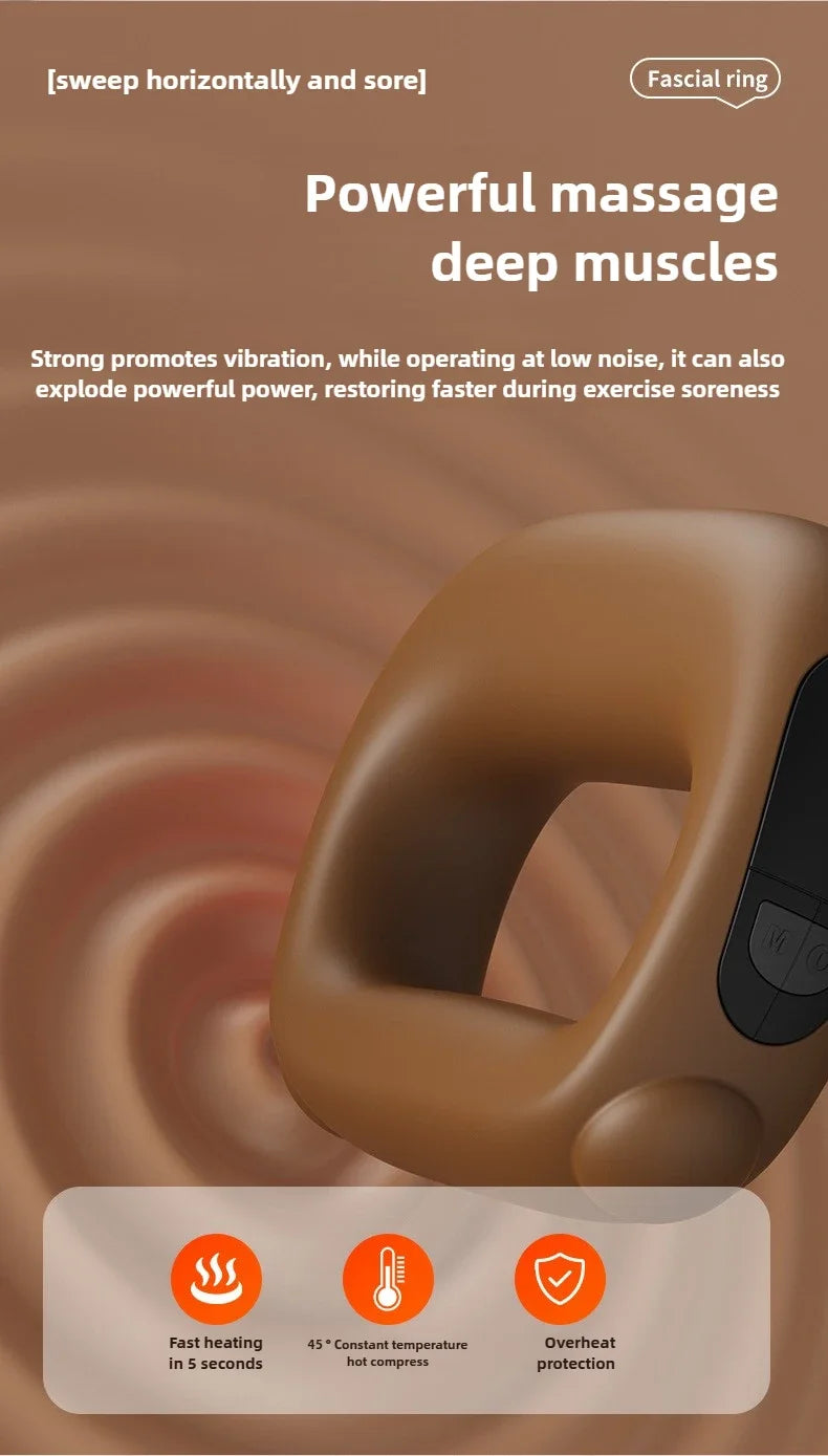 Vibration Fascia Massage Ring Portable Mini Shaking Machine for Shoulder Neck Back Pain Relief Yoga Massager luvshop24