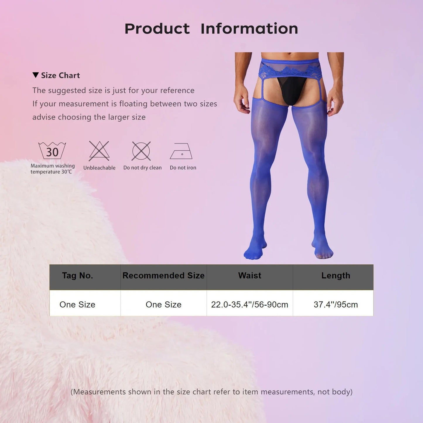 Mens Sexy Cutout Crotchless Pantyhose Floral Lace Exotic Socks Leggings One-Piece Garter Stockings Gay Male Sissy Underwear luvshop24