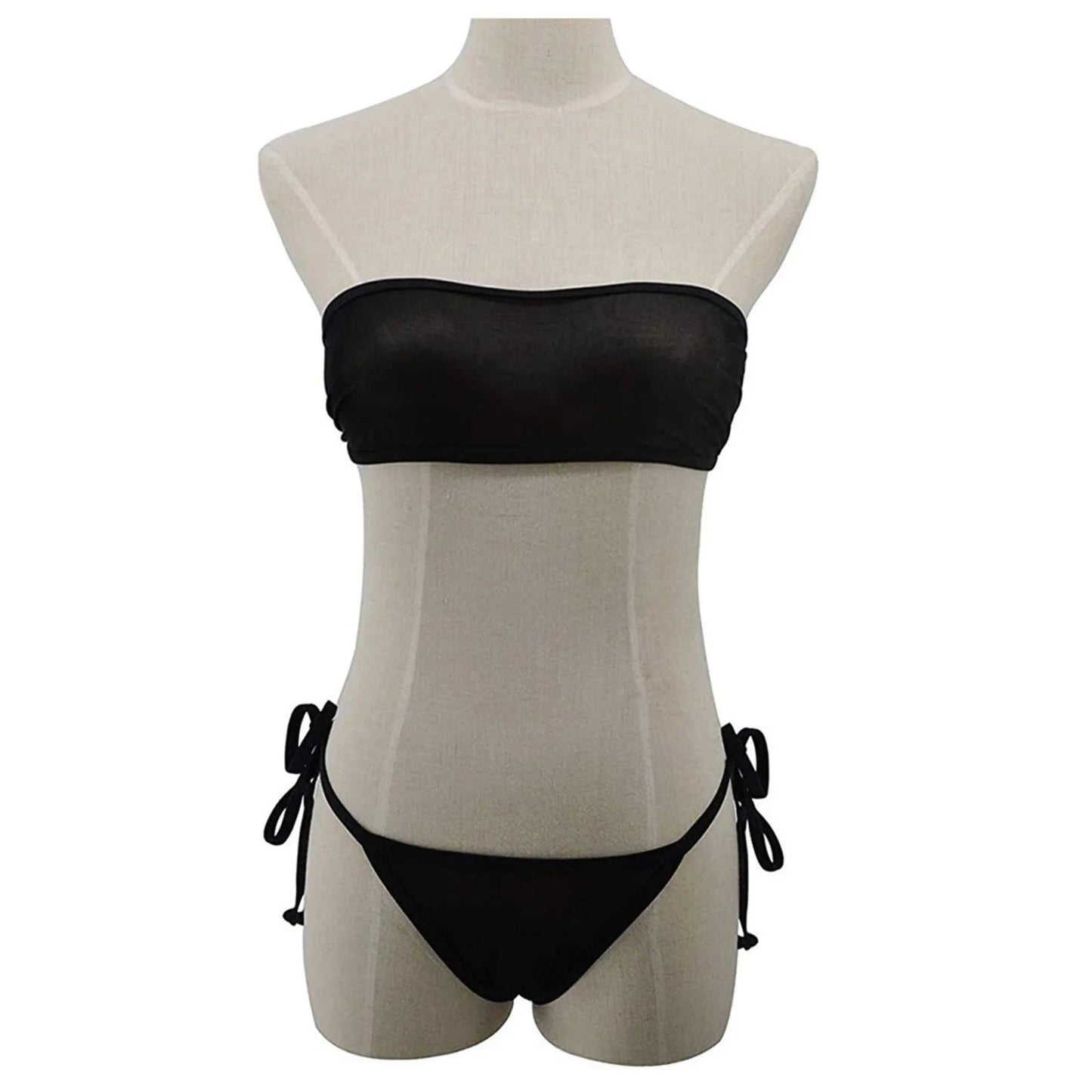 Women'S Underwear Tow Piece Swimsuit High Cut Backless Bikini Set Sexy Lingerie Swimwear Mesh Underwear Lingeries Sexy Female luvshop24
