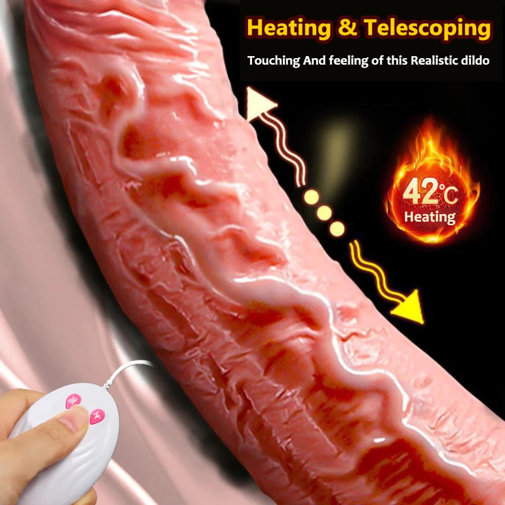 Realistic Dildo Vibrator for Women Sex Toys Heating Big Cock Remote Control Penis Telescopic Vibrators Anal Female Stimulator luvshop24