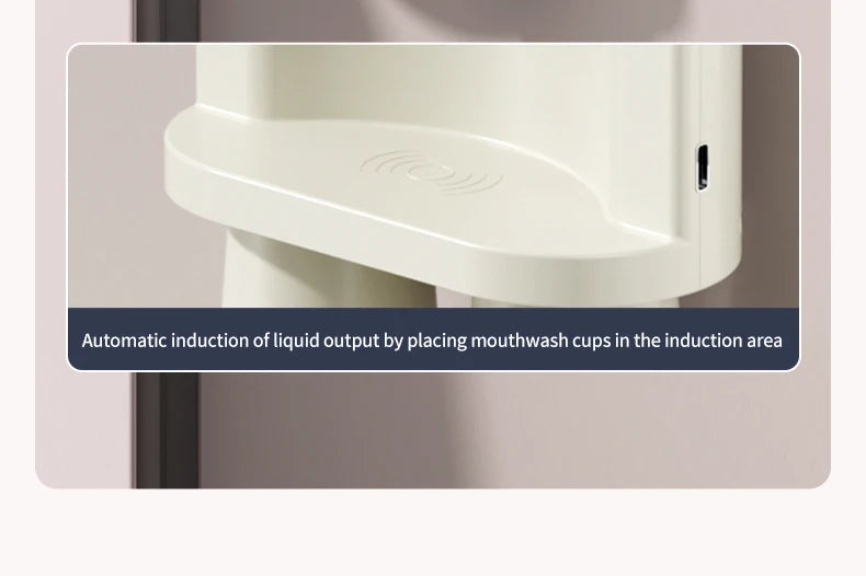 1Pcs Mouthwash Container, Automatic Sensor Mouthwash Machine, No Punching Smart Oral Cleaning, Wall-Mounted Mouthwash Rack, USB Charging with 2 Mouthwash Cups luvshop24