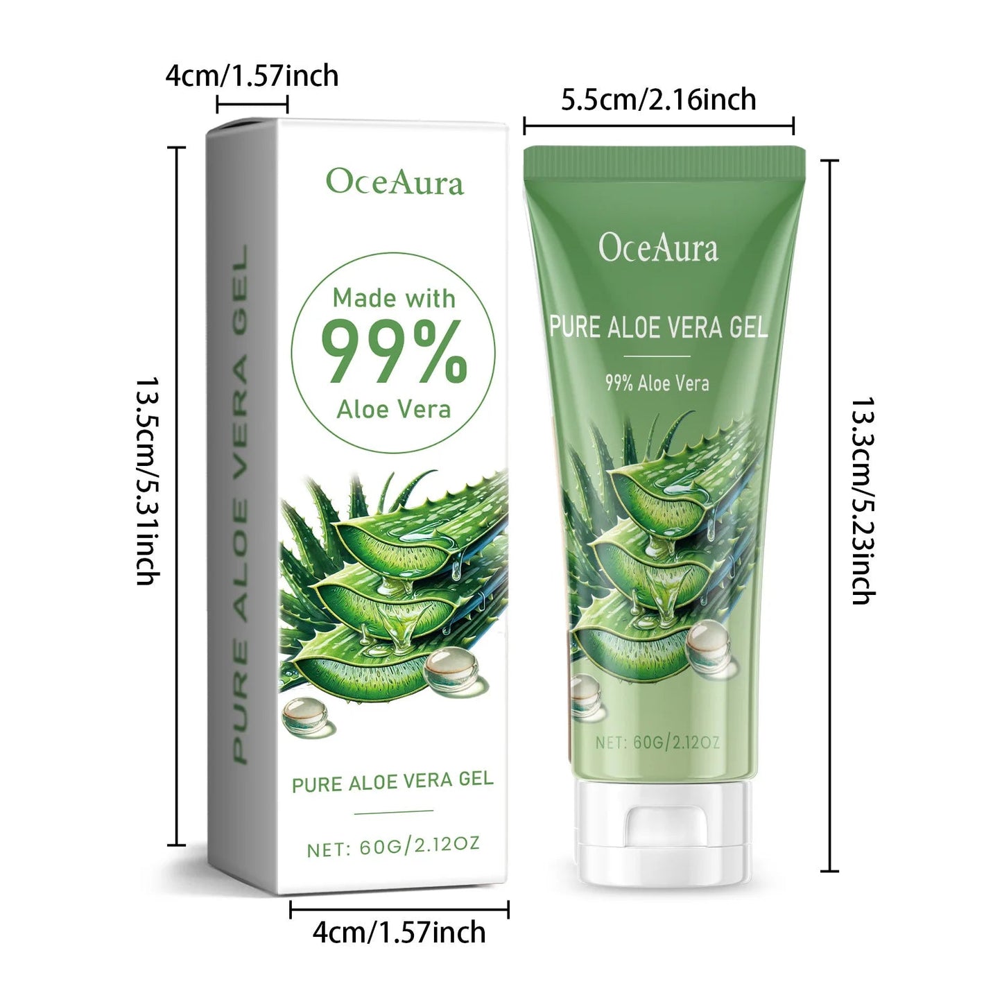 Aloe Vera Gel Pore Shrinking Oil Control Ance Remover Moisturizing Brighten Anti-Aging Facial Essence Beauty Skin Care Products luvshop24