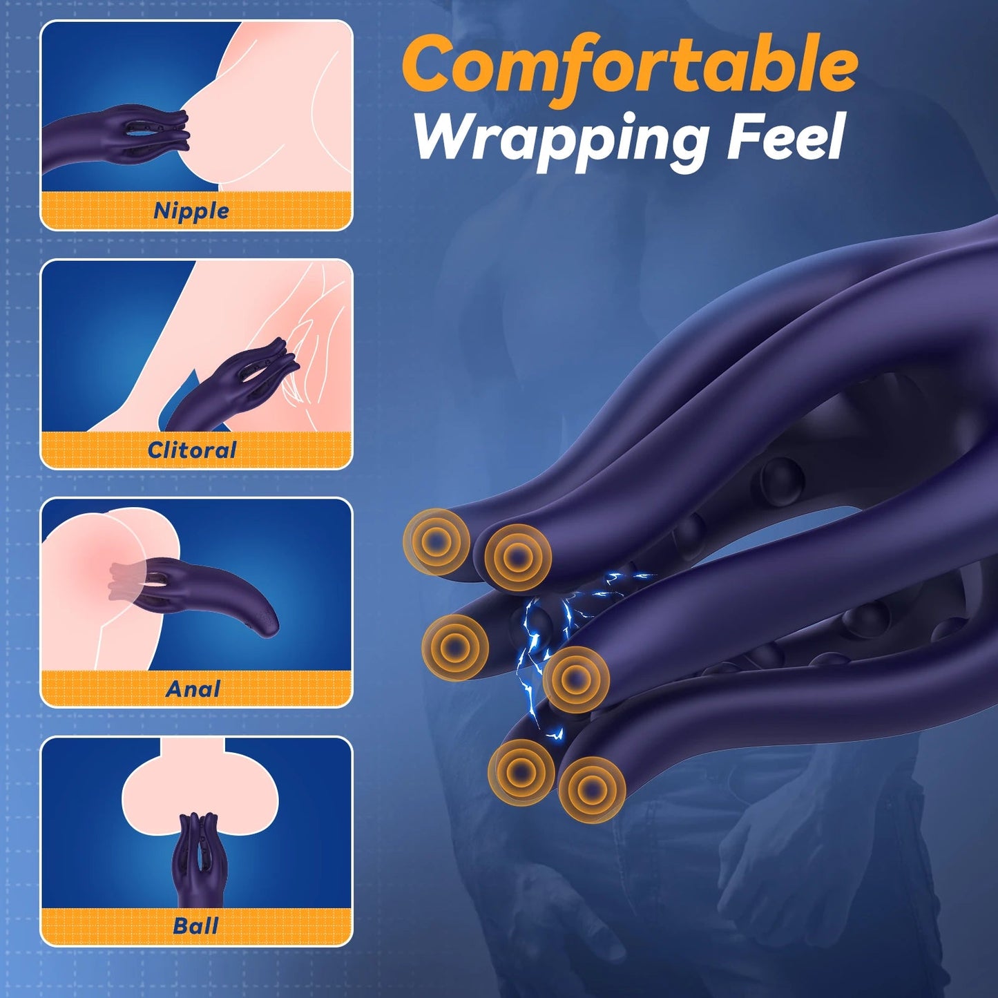 Glans Trainer for Men Powerful Vibrating Penis G Spot Masturbator Soft Fingertip Prolong Endurance Massage Vibrator Erotic Toys luvshop24