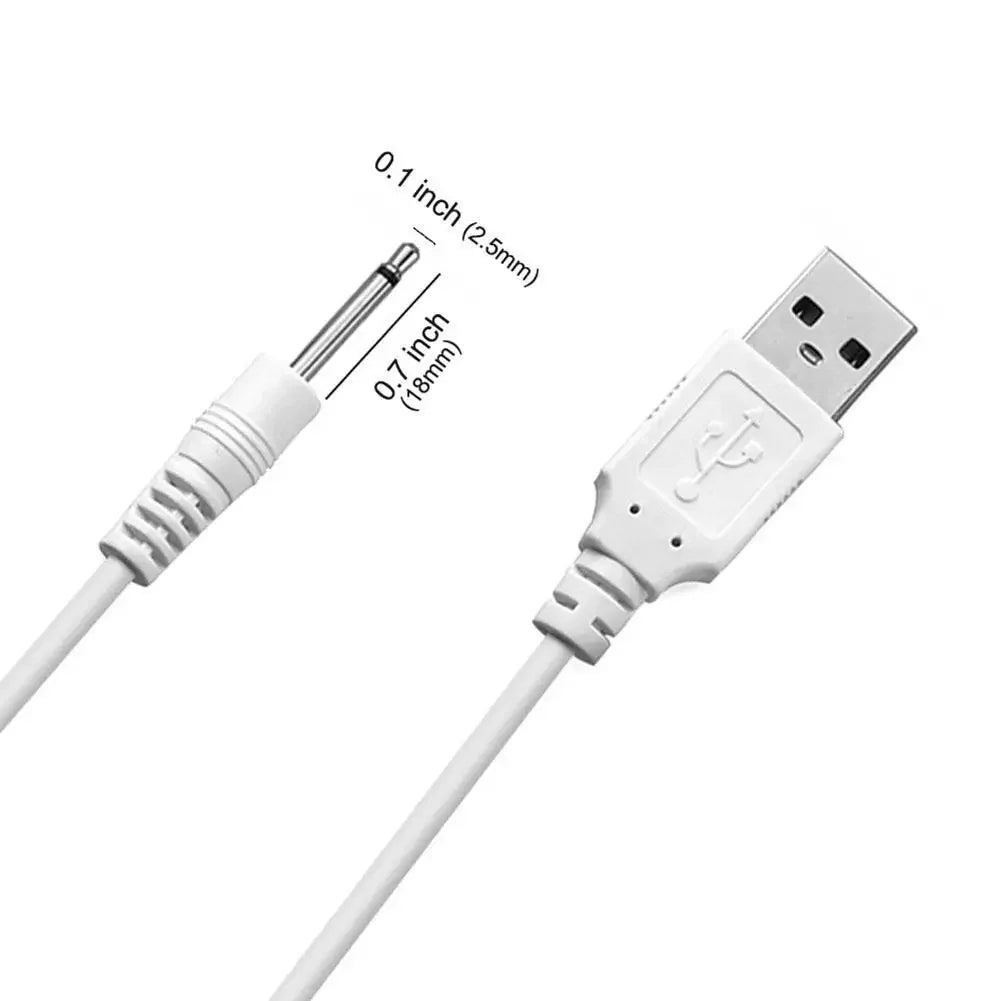 USB DC 2.5 Vibrator Charger Cable Cord for Rechargeable Adult Toys Vibrators Massagers Accessories Universal USB Power Supply luvshop24
