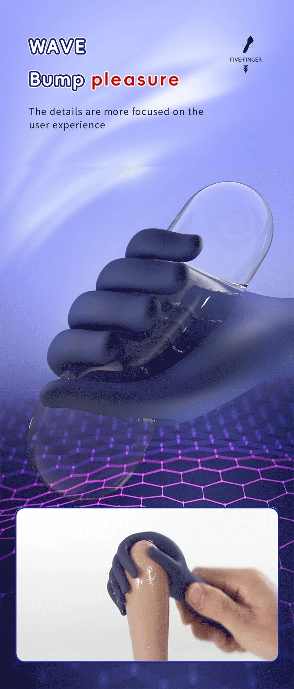 Glans Trainer for Men Powerful Vibrating Penis G Spot Masturbator Soft Fingertip Prolong Endurance Massage Vibrator Erotic Toys luvshop24