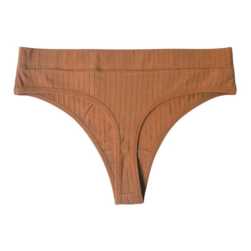 3pcs Cotton Women's Thong Panties Breathable Low Waist Seamless Underwear Sexy Female Lady Comfortable Solid Color G-String luvshop24