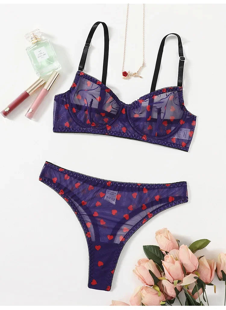 Female Lingerie Sexy Lingerie for Women Body Shorts Push-up Bra Fancy Woman Underwear Transparent Intimate Lingerie Set luvshop24