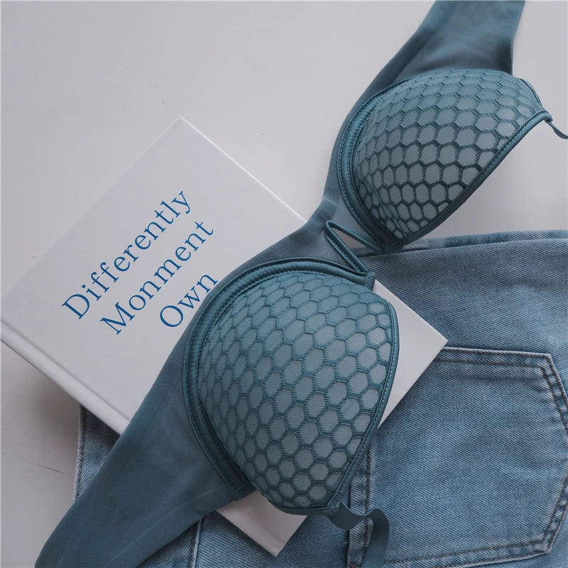 Lace Lingerie Set Push up Bra Transparent Panty Sets for Women Quality bras Black Big Size Sexy Luxury Underwear Set female luvshop24
