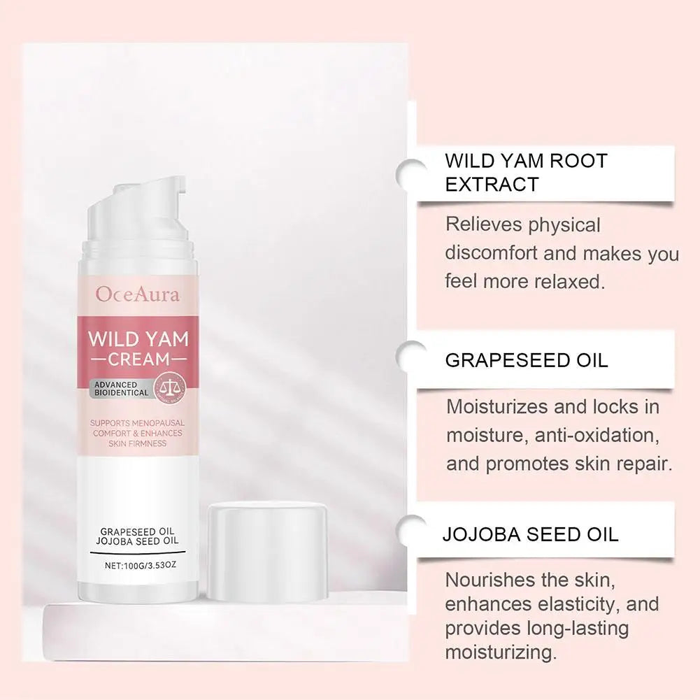 Wild Yam Cream Facial Cream For Women Natural Estrogen Moisturizer Cream With Wild Yam Hydrates, Firms & Revitalizes Skin Care luvshop24