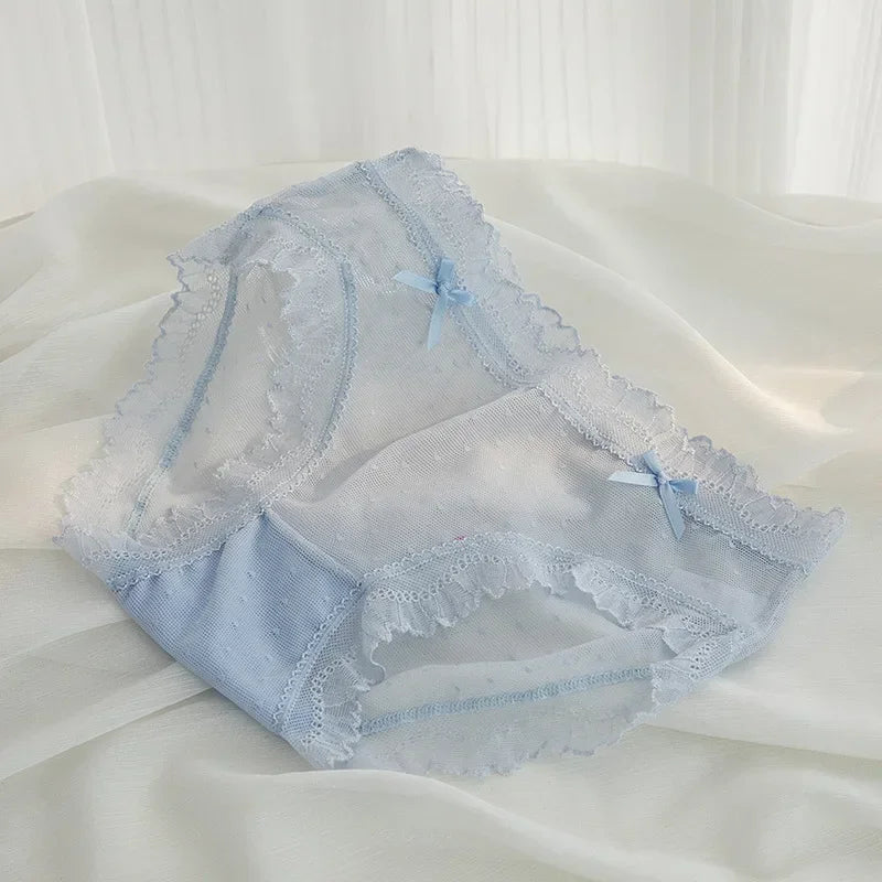 2024 Summer New Lace Sexy Women's Underwear Ultra Thin Breathable Comfortable Traceless Underwear Bragas Трусы 팬티 Белье luvshop24