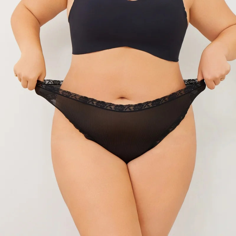 6PCS/Set Sexy Lace Panties for Women Low Waist G-String Underwear Ladies Sexy T-Back Bikini Female Breathable Lingerie Plus Size luvshop24