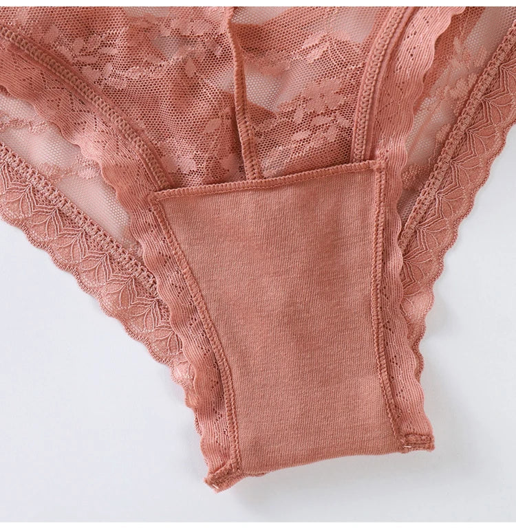 New Panties Women Lace Underwear Sexy Low Rise Briefs Hollow Out G String Underpant Solid Comfortable Female Temptation Lingerie luvshop24