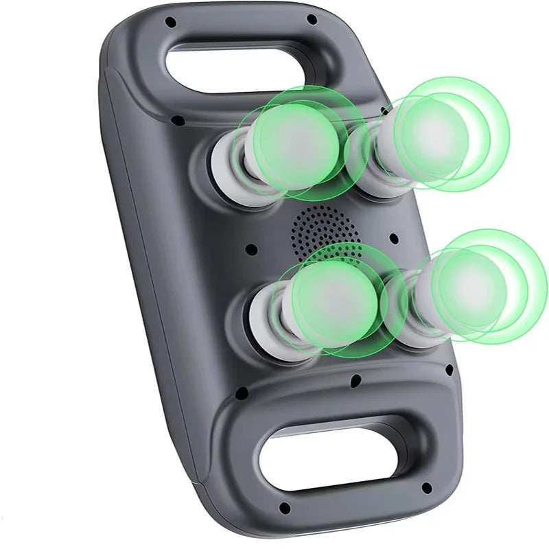 Handheld wireless muscle massager, back, leg, neck relaxation massager Multi-functional 4-head massage tool luvshop24