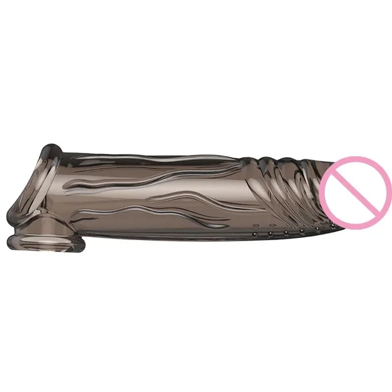 Silicone Cock Ring Soft Realistic Penis Sleeve Extender Condom Penis Ring Delayed Ejaculation Dick Cover Case Cock Header luvshop24