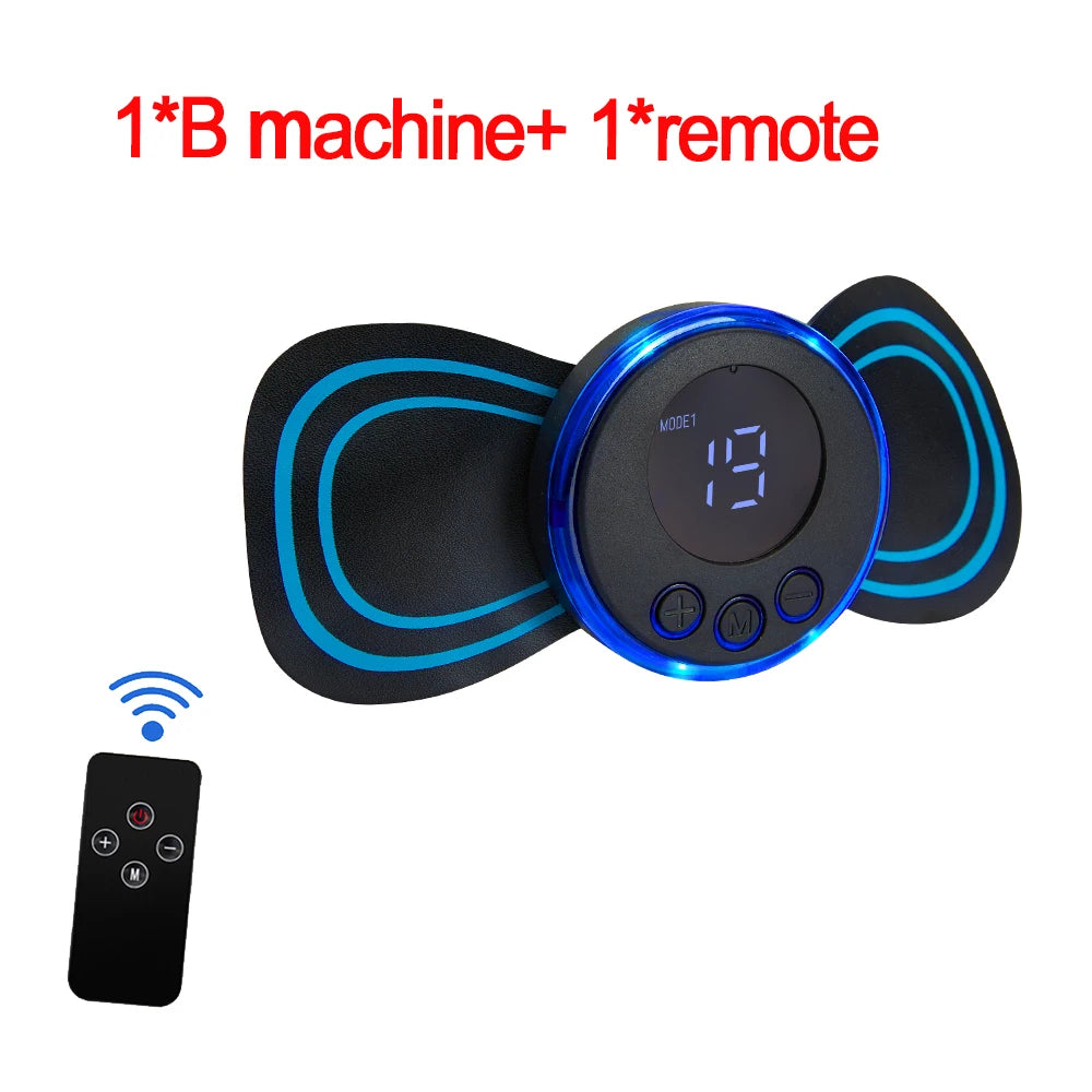 EMS Neck Massager Electric Muscle Stimulator Cervical Sticker Massage Patch Low Frequency Pulse Masajeador Pads Body Pain Relief luvshop24